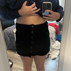 Black corduroy skirt